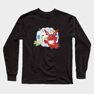 Terriermon and elecmon cute Long Sleeve T-Shirt